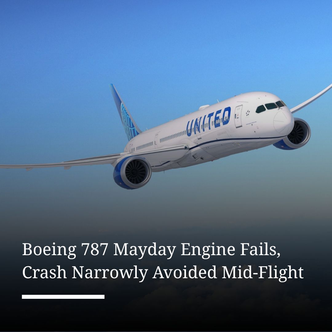 IBTimesUK's tweet image. United Airlines Boeing 787 issues mayday call after engine failure post-takeoff from Washington Dulles.
 
Read More: ibtimes.co.uk/boeing-787-dre… 

#Boeing787 #EngineFailure #Mayday #AviationSafety #AirplaneIncident #FlightEmergency