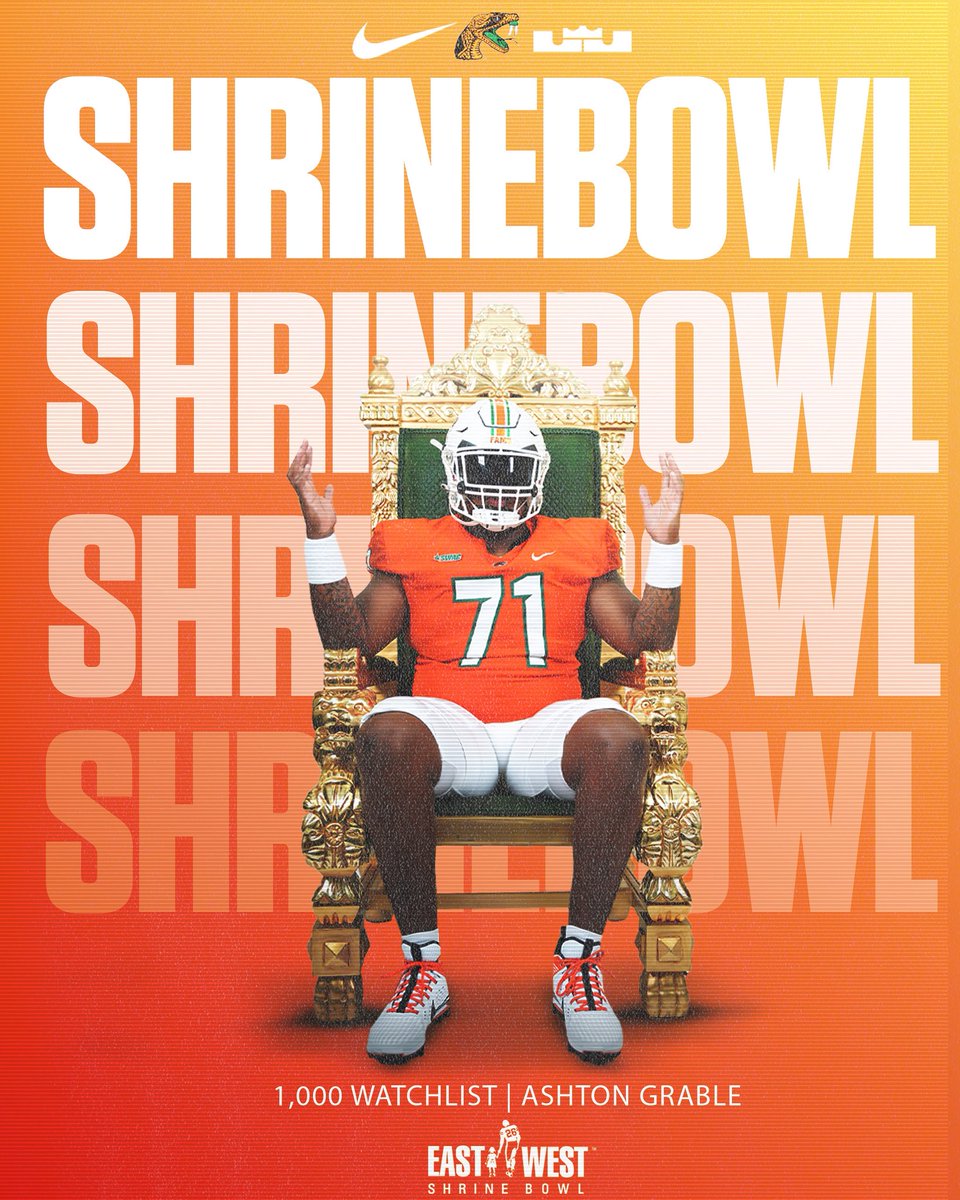 𝟮𝟬𝟮𝟱 𝗦𝗵𝗿𝗶𝗻𝗲 𝗕𝗼𝘄𝗹 𝟭𝟬𝟬𝟬 𝗪𝗮𝘁𝗰𝗵𝗹𝗶𝘀𝘁

Congratulations to Ashton Grable !

#FAMU | #Rattlers | #FangsUp