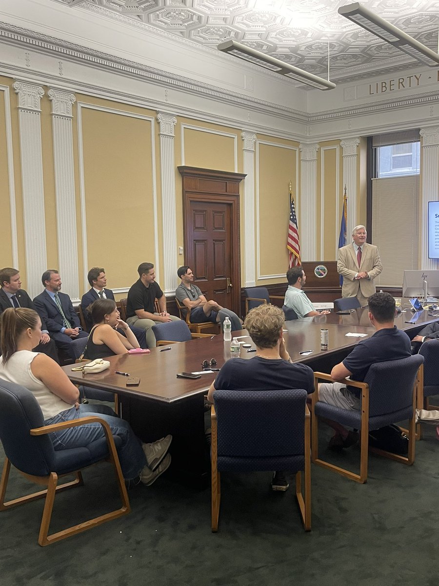 ErieCountyClerk's tweet photo. I had the honor of speaking to law students who are part of the @DAErieCountyNY Internship Program about the duties & responsibilities of the County Clerk’s Office. I introduced them to my Deputy Clerks, both seasoned attorneys, who shared their legal pathways.
#GoodLuckToAll ⚖️ https://t.co/Ij2JB9n9yw