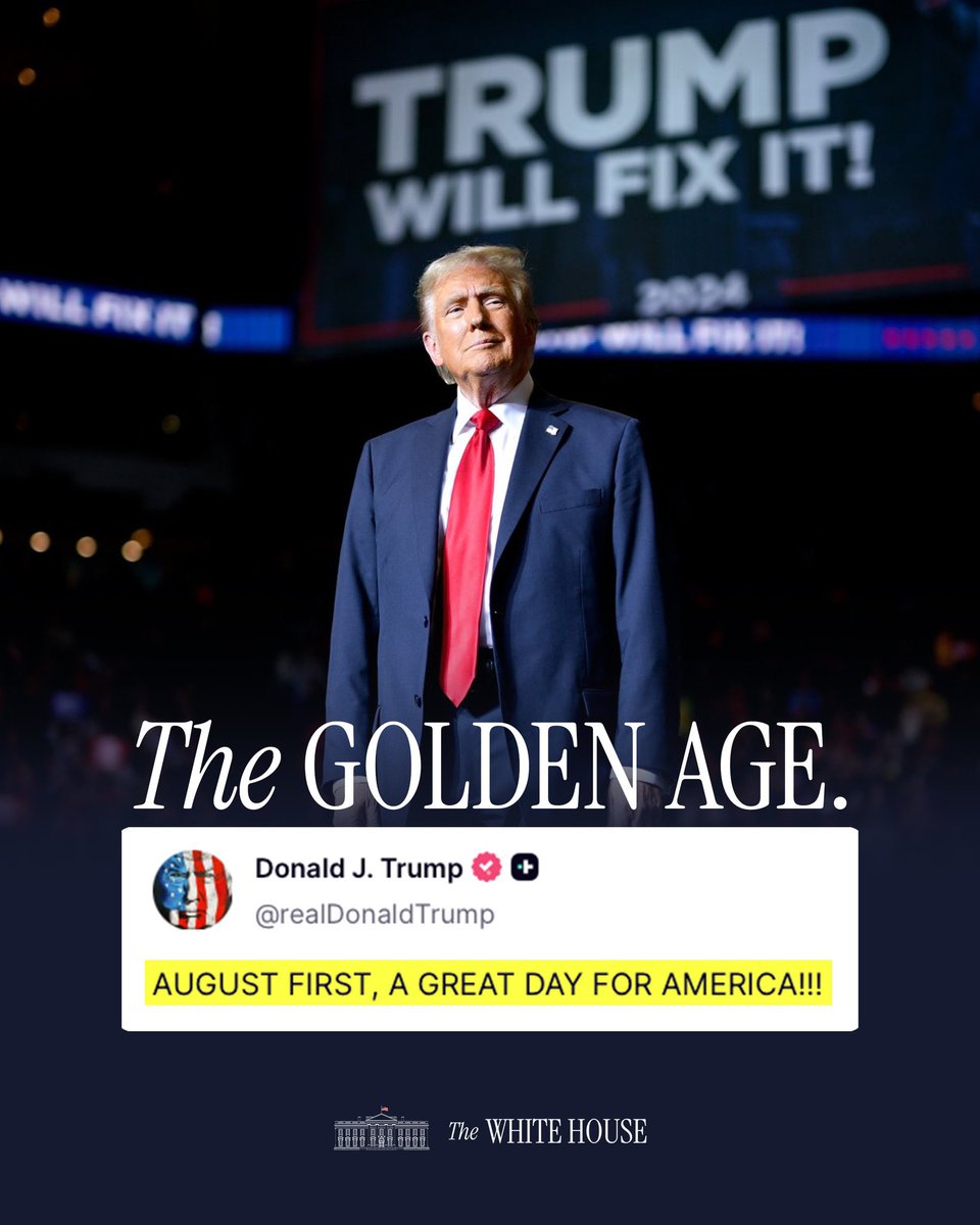 🚨 BREAKING:

THE WHITE HOUSE JUST POSTED THIS: ⬇️ 

WHAT WILL HAPPEN ON AUGUST 1ST? ONLY TWO DAYS AWAY 👀 

HOPEFULLY IT WILL HAVE SOMETHING TO DO WITH #XRP 🤞🏼