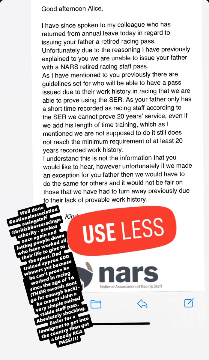 No wonder people don’t want to get involved in racing anymore, absolutely shameful! <a href="/TheRCA/">The RCA</a> <a href="/BHAHorseracing/">British Horseracing Authority</a>