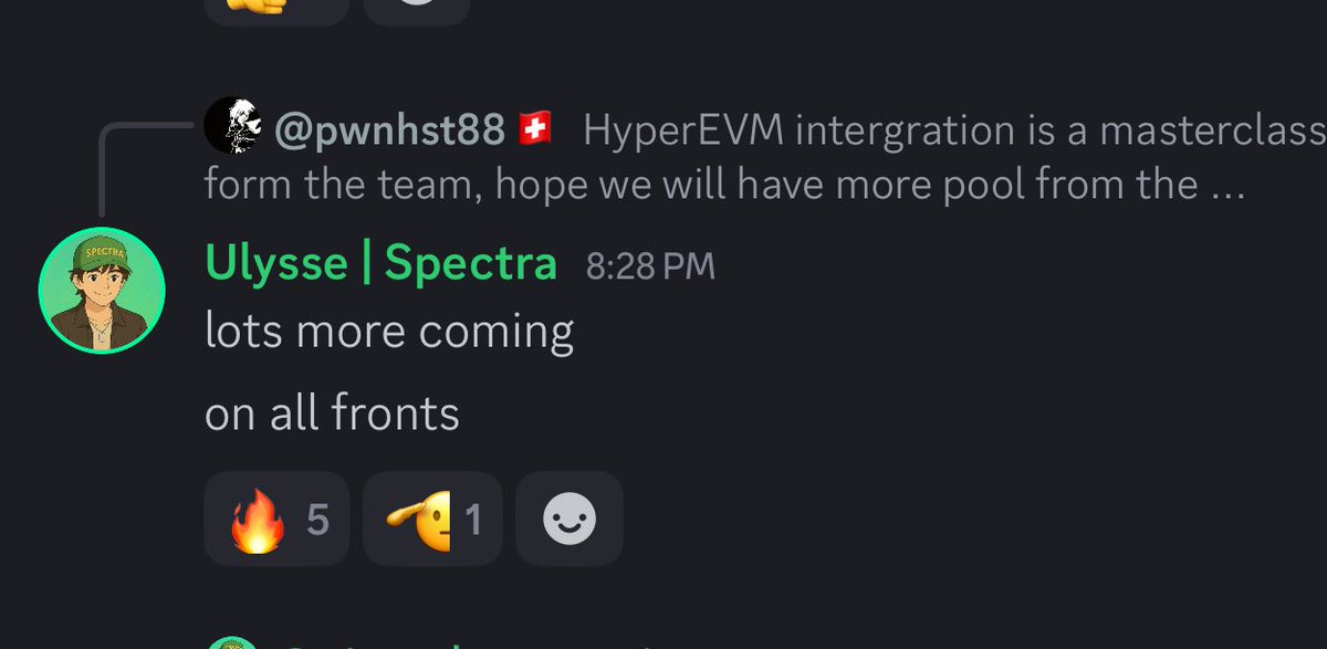 The ticker is Spectra