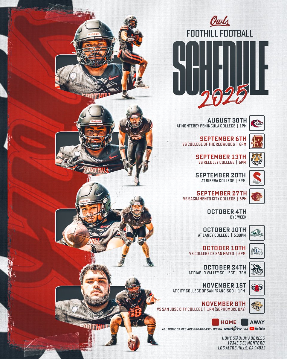 The 2025 schedule is locked in. 🦉