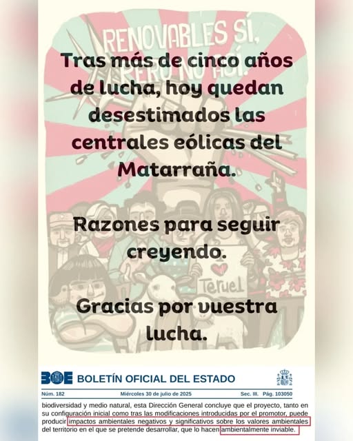 Plataforma Defensa Montañas Aragón (@pdmaaragon) on Twitter photo Nos sumamos a las felicitaciones a nuestros compañeros de <a href="/paisajes_teruel/">Plataforma a favor de los paisajes de Teruel</a>. La desestimación de las centrales eólicas que amenazaban el Matarranya es una excelente noticia, que da fuerzas para seguir defendiendo esta tierra y sus paisajes Nos sumamos a las felicitaciones a nuestros compañeros de <a href="/paisajes_teruel/">Plataforma a favor de los paisajes de Teruel</a>. La desestimación de las centrales eólicas que amenazaban el Matarranya es una excelente noticia, que da fuerzas para seguir defendiendo esta tierra y sus paisajes