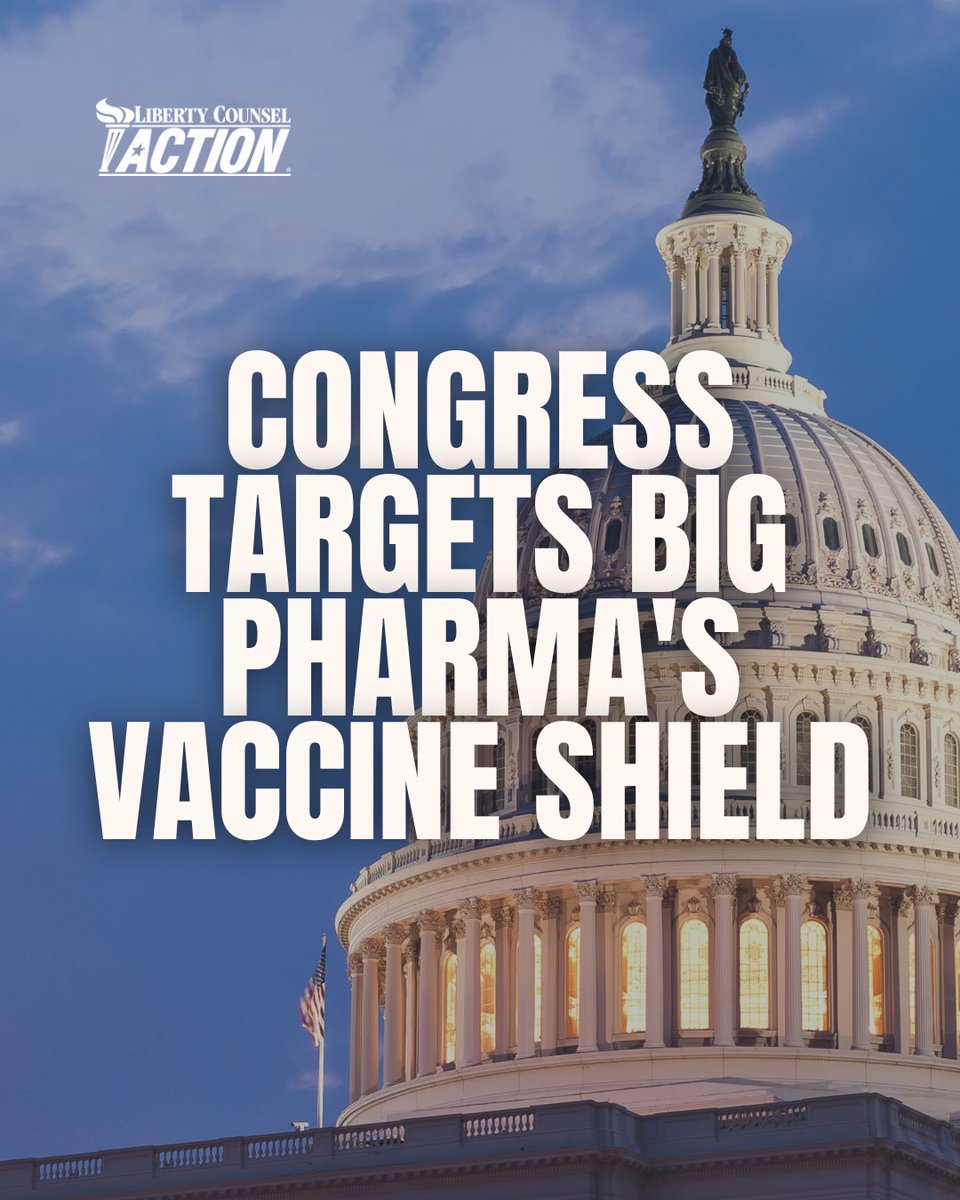Liberty Counsel Action (@lcactionorg) on Twitter photo 🚨 Congress is finally standing up to Big Pharma. 💥
Two new bills, “End the Vaccine Carveout Act” (H.R. 4668), and the “PREP Repeal Act” (H.R. 4388), aim to strip vaccine manufacturers of their blanket legal immunity — because no one should be above the law, especially when it 🚨 Congress is finally standing up to Big Pharma. 💥
Two new bills, “End the Vaccine Carveout Act” (H.R. 4668), and the “PREP Repeal Act” (H.R. 4388), aim to strip vaccine manufacturers of their blanket legal immunity — because no one should be above the law, especially when it