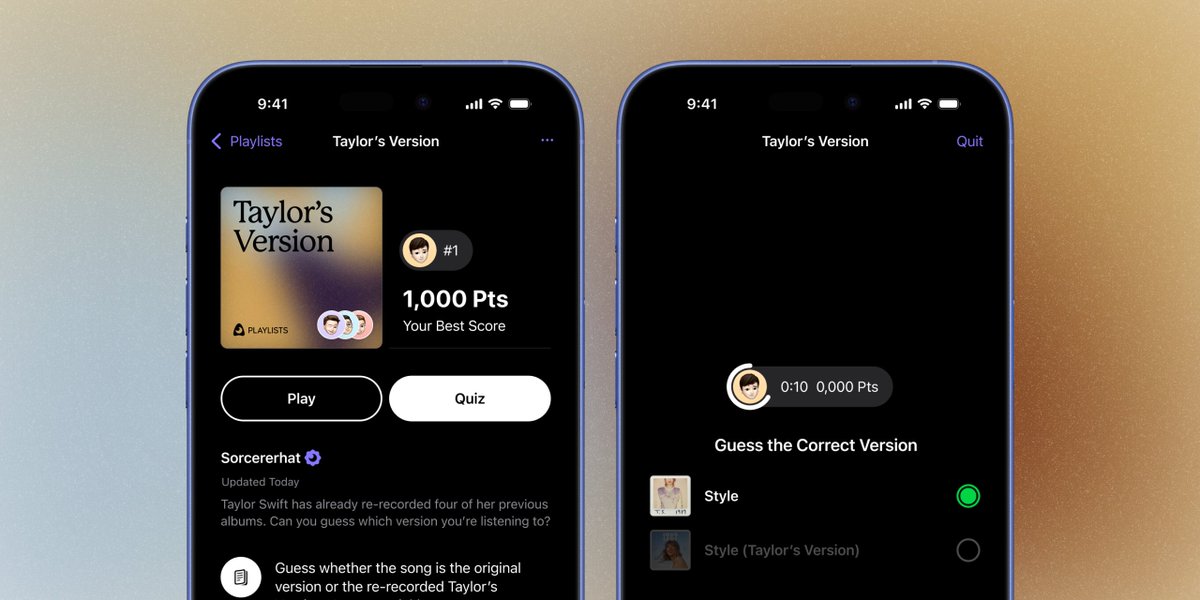 New Taylor’s Version special playlist now available in SongCapsule Quiz sorcererh.at/U5Q4Xto