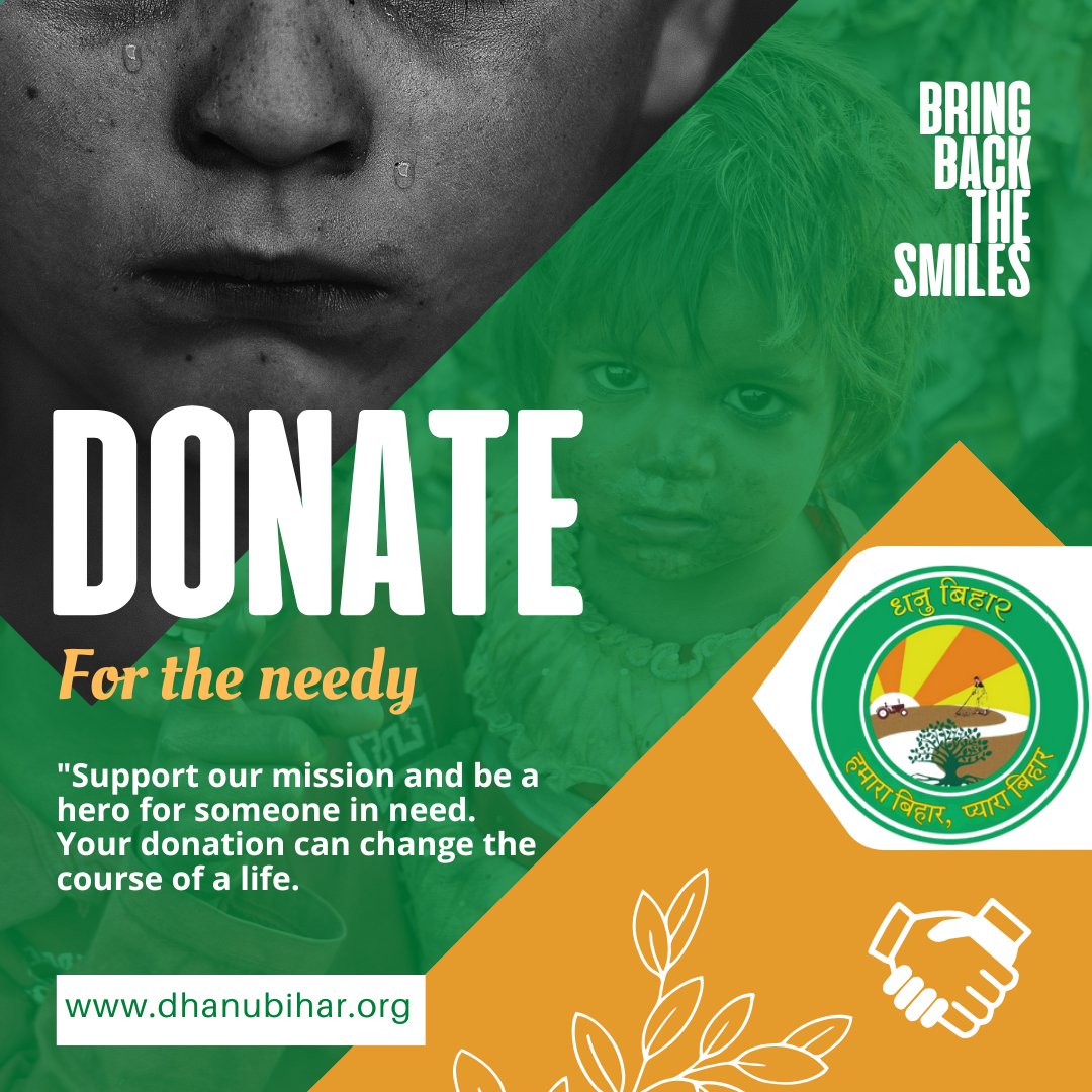 🌟 Donate For the Needy 🌟

Support our mission and be a hero for someone in need.
Your donation can change the course of a life. ❤️

💛 Make a Difference
📧 info@dhanubihar.org | 
🌐 dhanubihar.org

#DhanuBiharTrust #DonateForTheNeedy #BeAHero #SupportTheCause