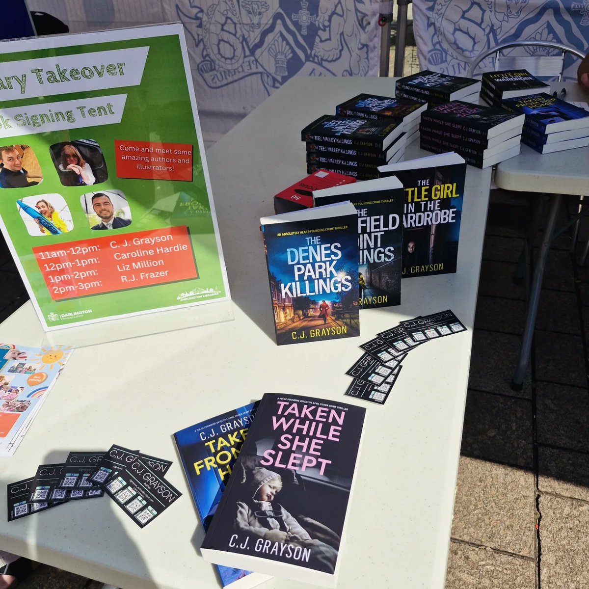 CJGrayson4's tweet photo. Lovely afternoon in Darlington for the Library takeover day @DarlLibs @JoffeBooks  🙏📚🙌 https://t.co/aKOSEEJ65U