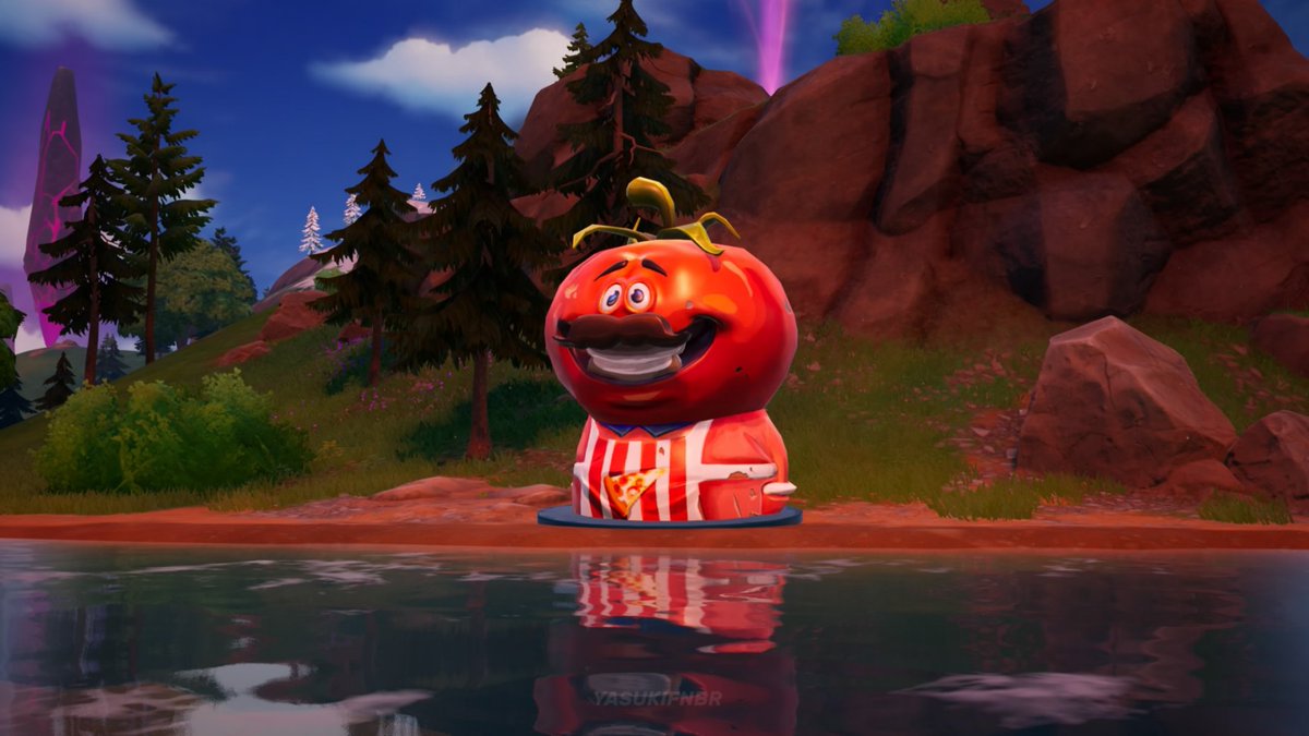 CONECTADOS? A Cabeça de Tomate do Pizza Plit da ilha do C1:T4 do Fortnite Raiz foi teleportada pela fenda para a ilha do Capítulo 6: Temporada 3! #Fortnite