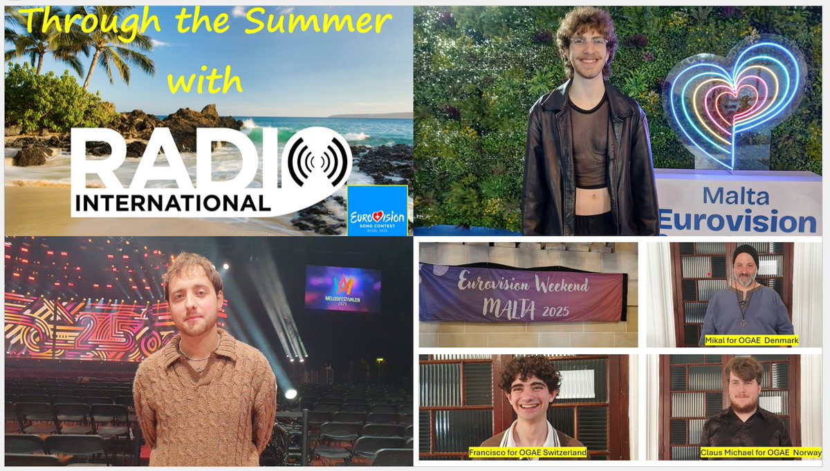LIVE TONIGHT AT 7pm CET: Radio International, the Ultimate Eurovision Experience - Wed 30 Jul 2025. Details of the show are on radiointernational.tv Tune in via m.mixcloud.com/live/Eurovisio…
#eurovision #esc #world #UnitedByMusic  #MiguelBonello #BjörnHolmgren #FanVision2025