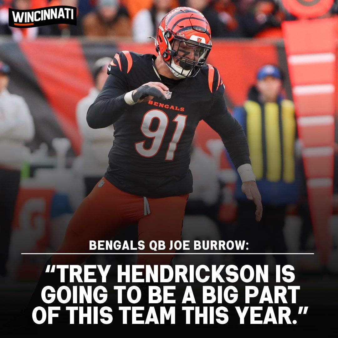 Joe Burrow tells the football world again about Trey Hendrickson playing for the Bengals this upcoming season…. #JoeKnows