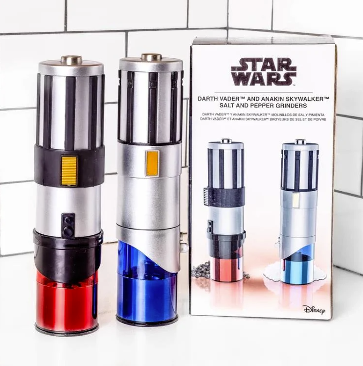 The Force is seasoned with you… 
Elevate your dinner table to galactic status with the Star Wars Lightsaber Salt &amp; Pepper Mill Grinder Set!
Pre-order now at BigBadToyStore—before they vanish into hyperspace!
link.bigbadtoystore.com/e42345
#starwars #bbts #bigbadtoystore #saltpepper
