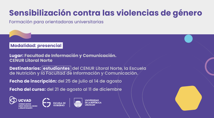 Escuela de Gobierno - Udelar (@edeg_udelar) on Twitter photo 📢 Sensibilización contra las violencias de género. Formación para orientadoras universitarias
✍️Esta propuesta forma parte del programa piloto “Personas orientadoras universitarias contra la violencia de género” <a href="/Udelaruy/">Universidad de la República</a>
🔎Más info: escueladegobierno.udelar.edu.uy/abrio-la-convo… 📢 Sensibilización contra las violencias de género. Formación para orientadoras universitarias
✍️Esta propuesta forma parte del programa piloto “Personas orientadoras universitarias contra la violencia de género” <a href="/Udelaruy/">Universidad de la República</a>
🔎Más info: escueladegobierno.udelar.edu.uy/abrio-la-convo…