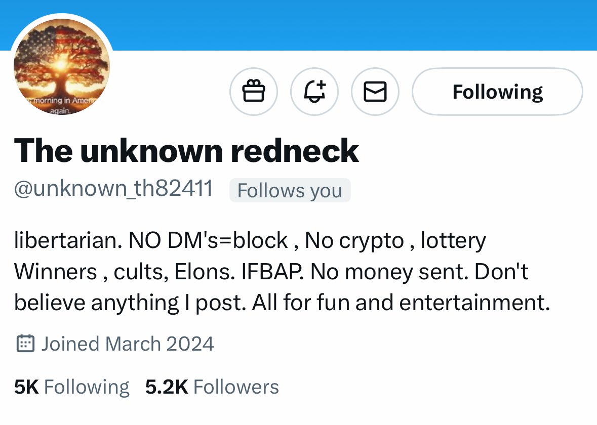Steeler4ever (@steeler4ever79) on Twitter photo Letโs give this awesome Patriot a boost!!!
<a href="/unknown_th82411/">The unknown redneck</a> will connect back.
Join Stronger Together ๐ช๐ช๐ช Letโs give this awesome Patriot a boost!!!
<a href="/unknown_th82411/">The unknown redneck</a> will connect back.
Join Stronger Together ๐ช๐ช๐ช