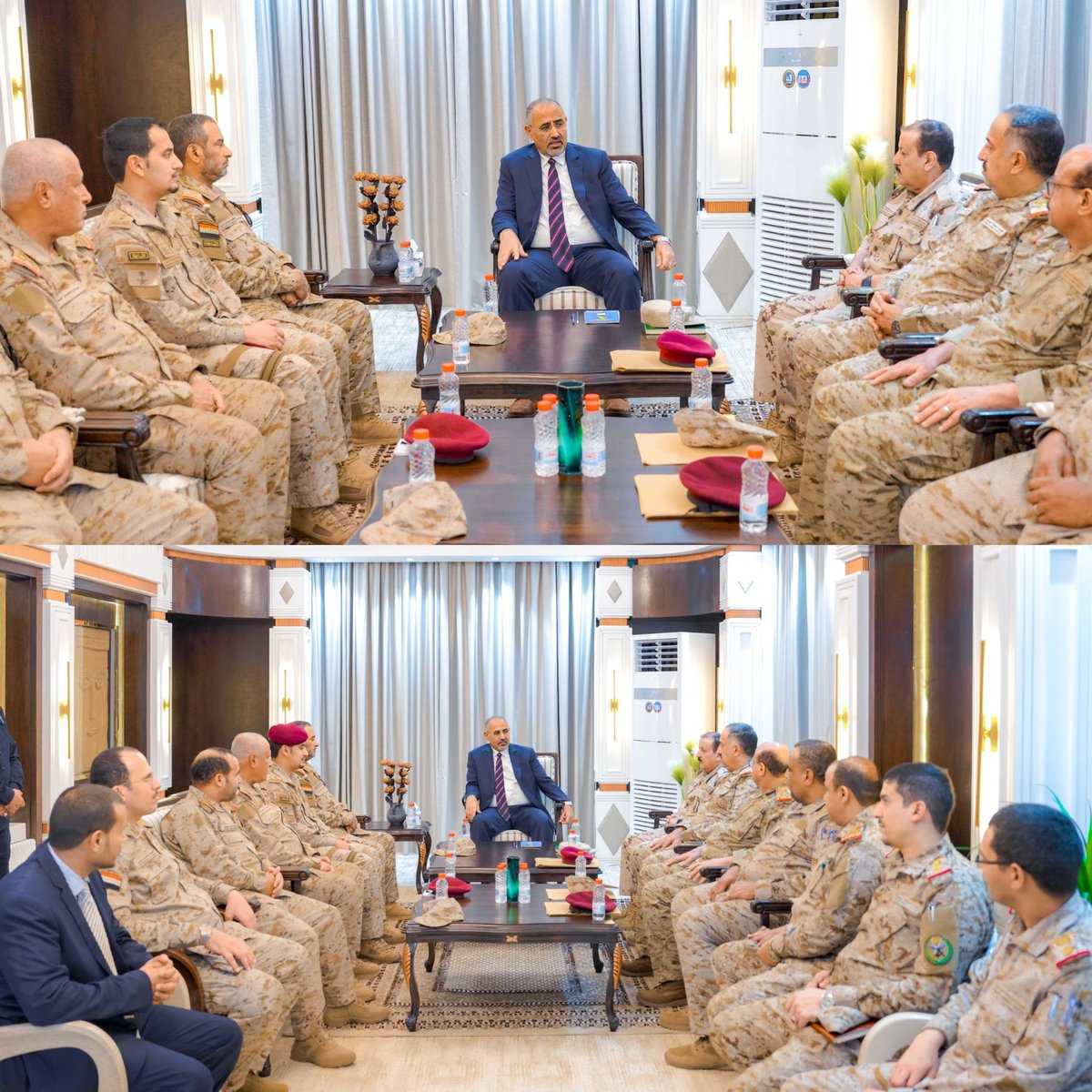 الرئيس الزُبيدي يترأس اجتماعًا لرئاسة هيئة الأركان العامة وعدد من هيئات ودوائر وزارة الدفاع