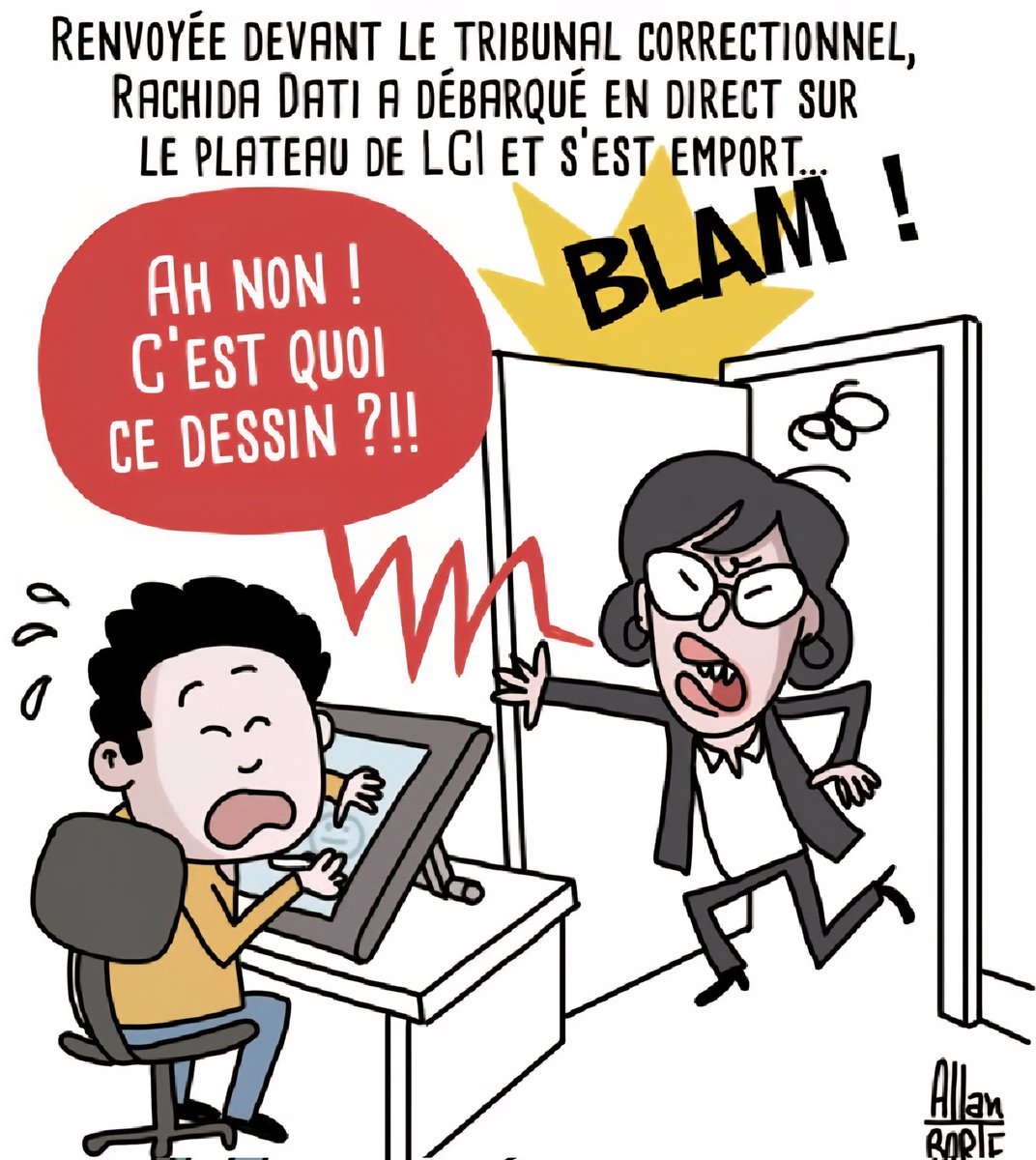 RUEDidier's tweet image. Perso, je la trouve aussi reconnaissable que sur le dessin d' @AllanBARTE ou le gros plan de #SALCH de #CharlieHebdo ⤵️