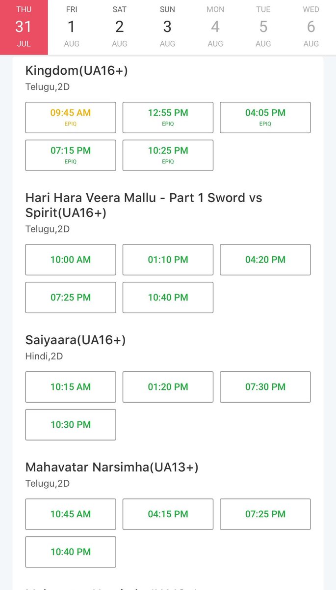 ART Cinemas (@artcinemasoffl) on Twitter photo ART Cinemas is now on BookMyShow 🎟️ Lagethu roi Lagethu! Book your tickets before they sell out!
The World-Class Mass theatrical experience awaits 🤙🏻
bit.ly/4lQlBIN
<a href="/AsianCinemas_/">Asian Cinemas</a> #ARTCinemas #kickpraptirastu ART Cinemas is now on BookMyShow 🎟️ Lagethu roi Lagethu! Book your tickets before they sell out!
The World-Class Mass theatrical experience awaits 🤙🏻
bit.ly/4lQlBIN
<a href="/AsianCinemas_/">Asian Cinemas</a> #ARTCinemas #kickpraptirastu