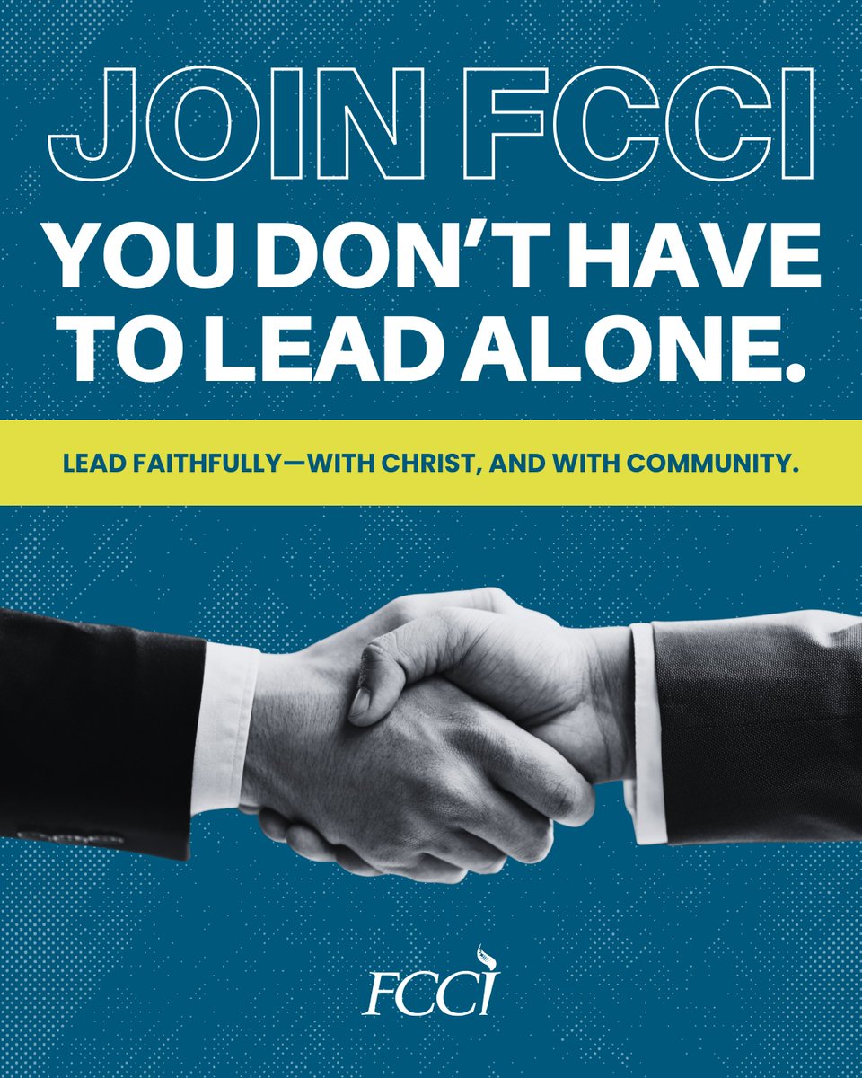 FCCIOfficialTW's tweet image. You don’t have to lead alone.

Whether you’re running a startup or overseeing hundreds, FCCI exists to walk with you—so you can walk faithfully with Christ in business. Let’s lead differently, together.

#LeadWithFaith #FCCICommunity #ChristianBusinessLeadership