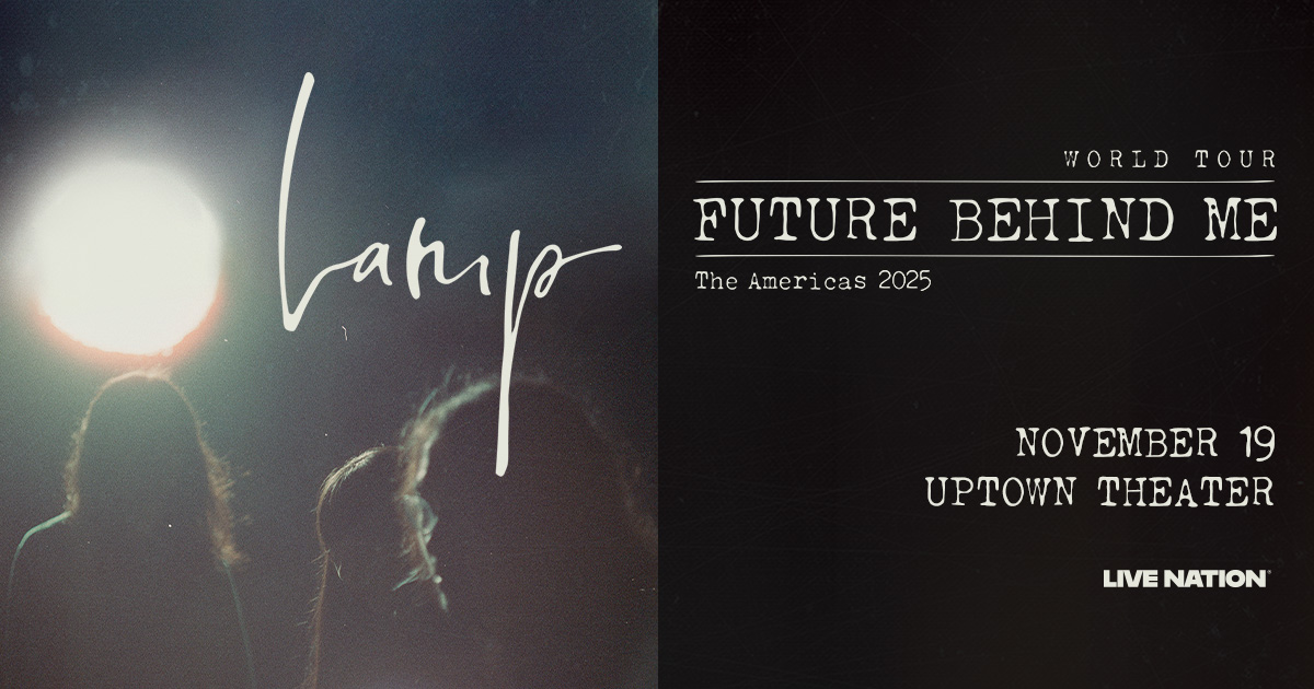 ⏰ PRESALE IS LIVE!
⭐ LAMP - Future Behind Me Tour
📅 November 19
🎫 Code: LIGHTS
🔗 Get tickets now: livemu.sc/4mmdBPV