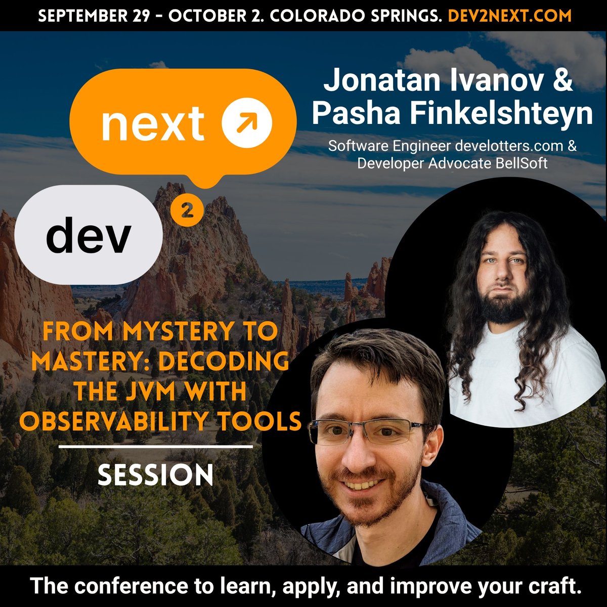 dev2next (@dev2next) on Twitter photo Join <a href="/jonatan_ivanov/">Jonatan Ivanov</a> and <a href="/asm0di0/">Pasha Finkelshteyn | asm0dey 🇩🇪⬅️🇷🇺(✡️)</a> for an example-driven journey through the JVM observability landscape at dev2next this September! 🚀
dev2next.com/speaker/1a782d…
🎟️ Get tickets at dev2next.com
👀 Use the code JOIN-PASHAF-50OFF for a discount!
📅 September 29 - October 2 Join <a href="/jonatan_ivanov/">Jonatan Ivanov</a> and <a href="/asm0di0/">Pasha Finkelshteyn | asm0dey 🇩🇪⬅️🇷🇺(✡️)</a> for an example-driven journey through the JVM observability landscape at dev2next this September! 🚀
dev2next.com/speaker/1a782d…
🎟️ Get tickets at dev2next.com
👀 Use the code JOIN-PASHAF-50OFF for a discount!
📅 September 29 - October 2