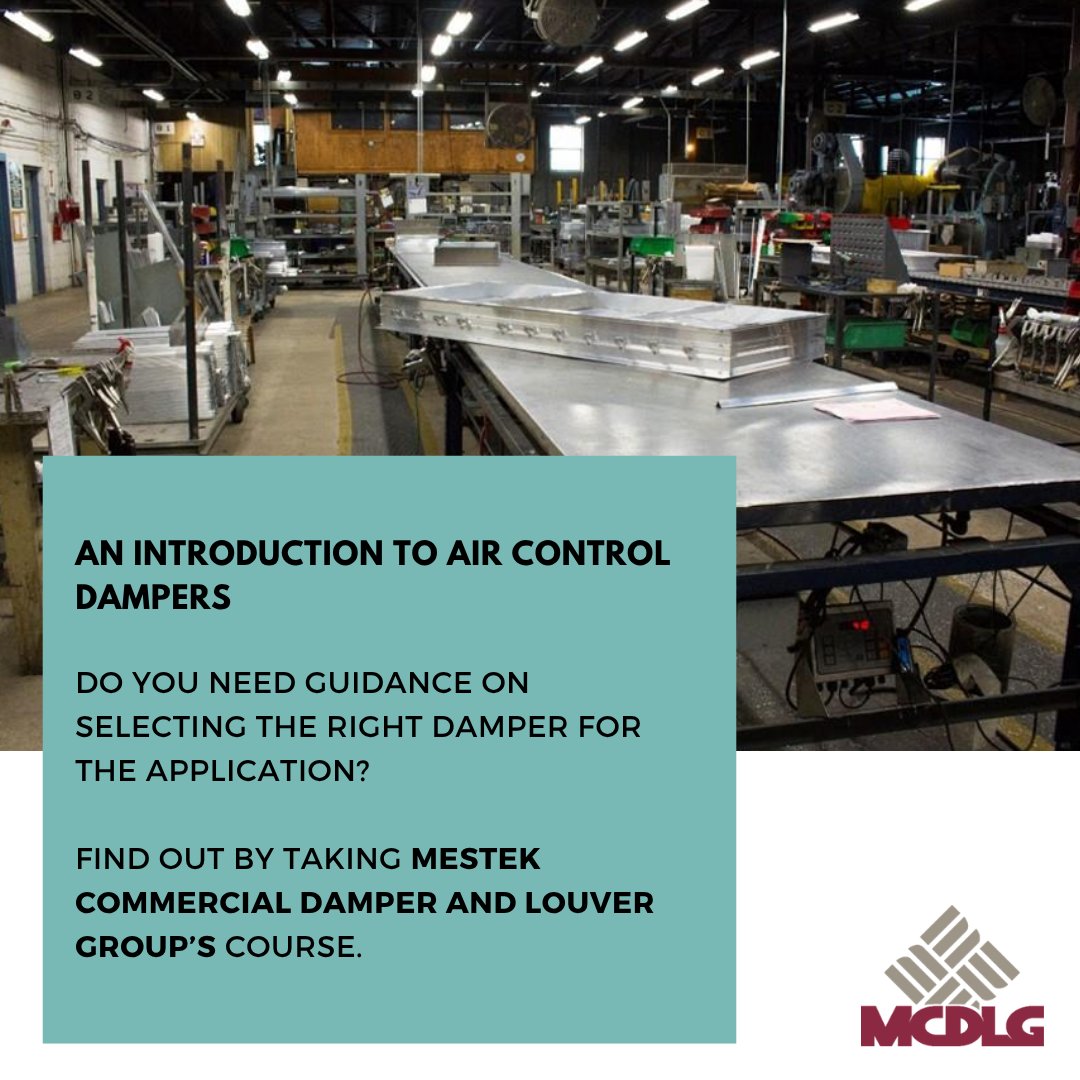 Expand your knowledge with our FREE online course.

Mestek Commercial Damper and Louver Group : An Introduction to Air Control Dampers - aecdai.ly/mestek03w