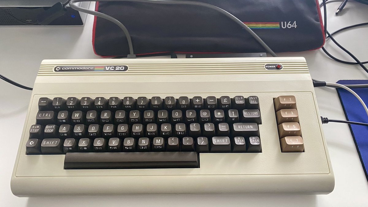 I’ve also had the VIC-20 out today. Making the most of the Summer break! 😀 #Commodore #VIC20