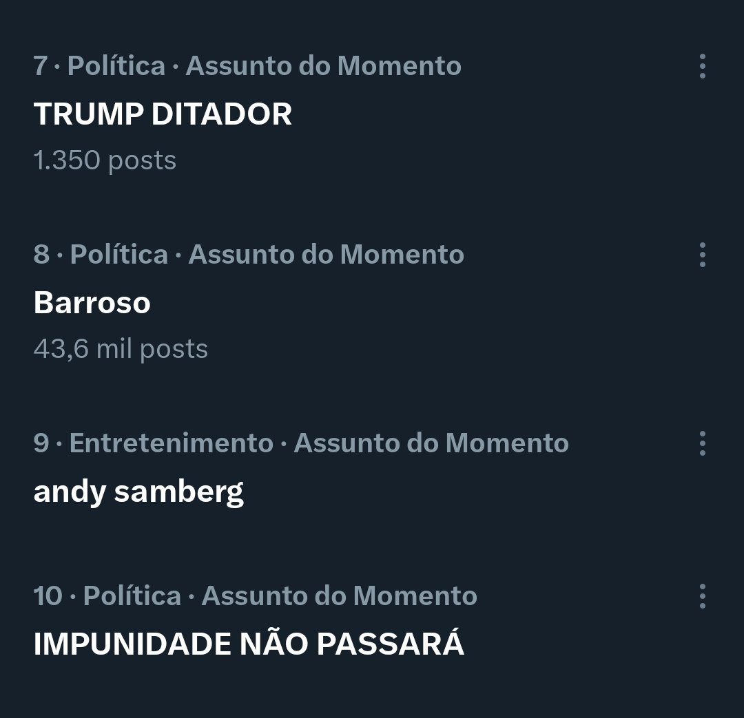 KriskaCarvalho's tweet photo. Já subiram! Bora militância:

Atenção as tags:

TRUMP DITADOR 
IMPUNIDADE NÃO PASSARÁ
ESTAMOS COM ALEXANDRE https://t.co/vLpQjSOLuX