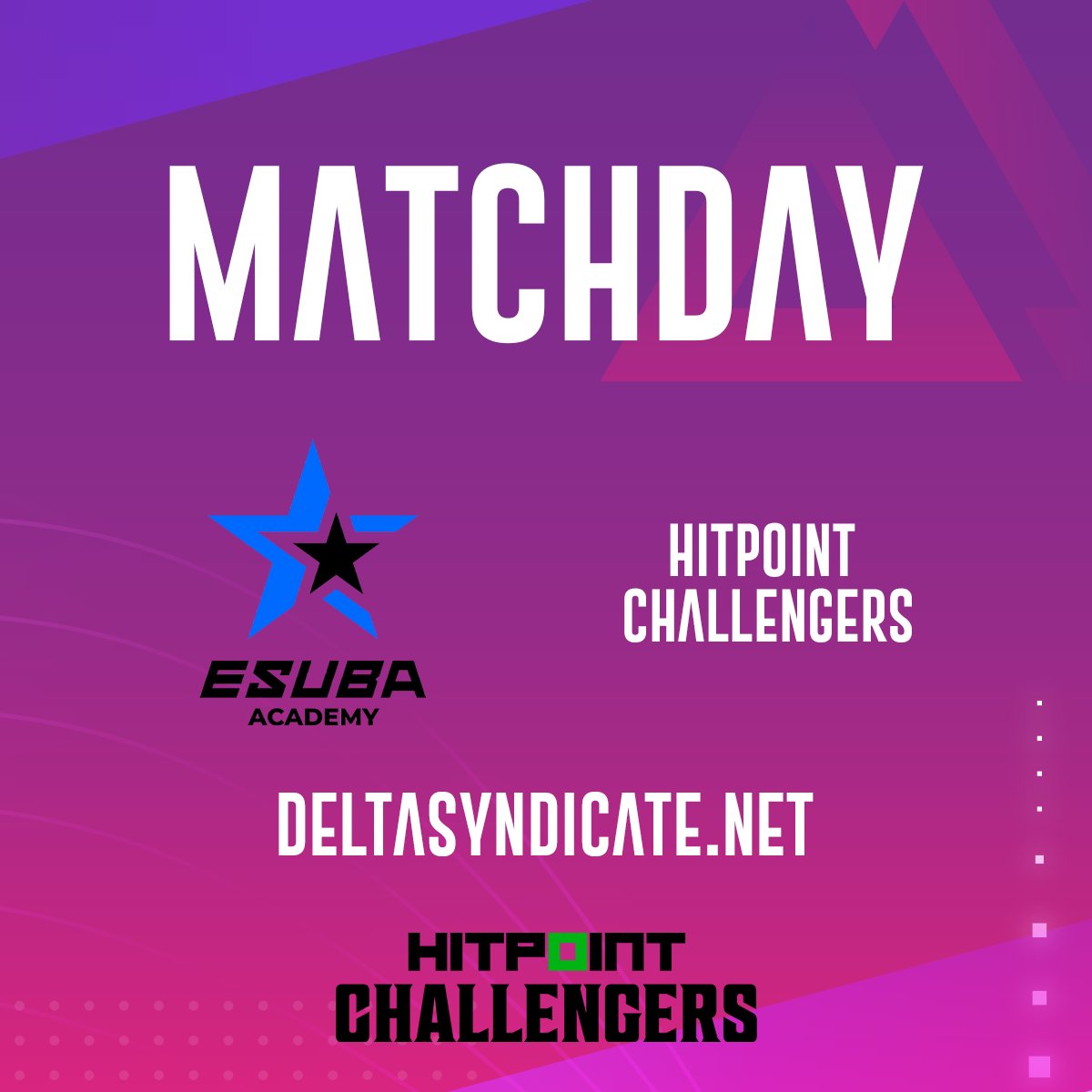 Delta_Syndicate's tweet image. We will play against @esubacz in @hitpointcz Challengers.  

Watch our games on the official stream here: twitch.tv/hitpointcz