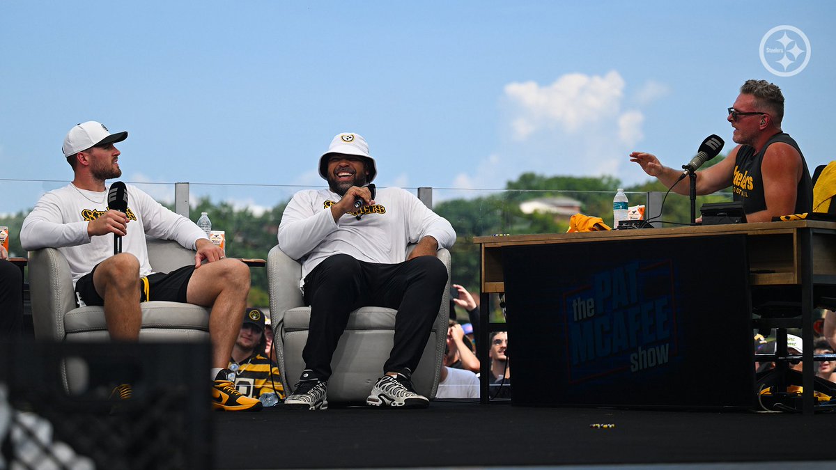 We aht here talkin’ ball 🏈

<a href="/PatMcAfeeShow/">Pat McAfee</a> | #SteelersCamp