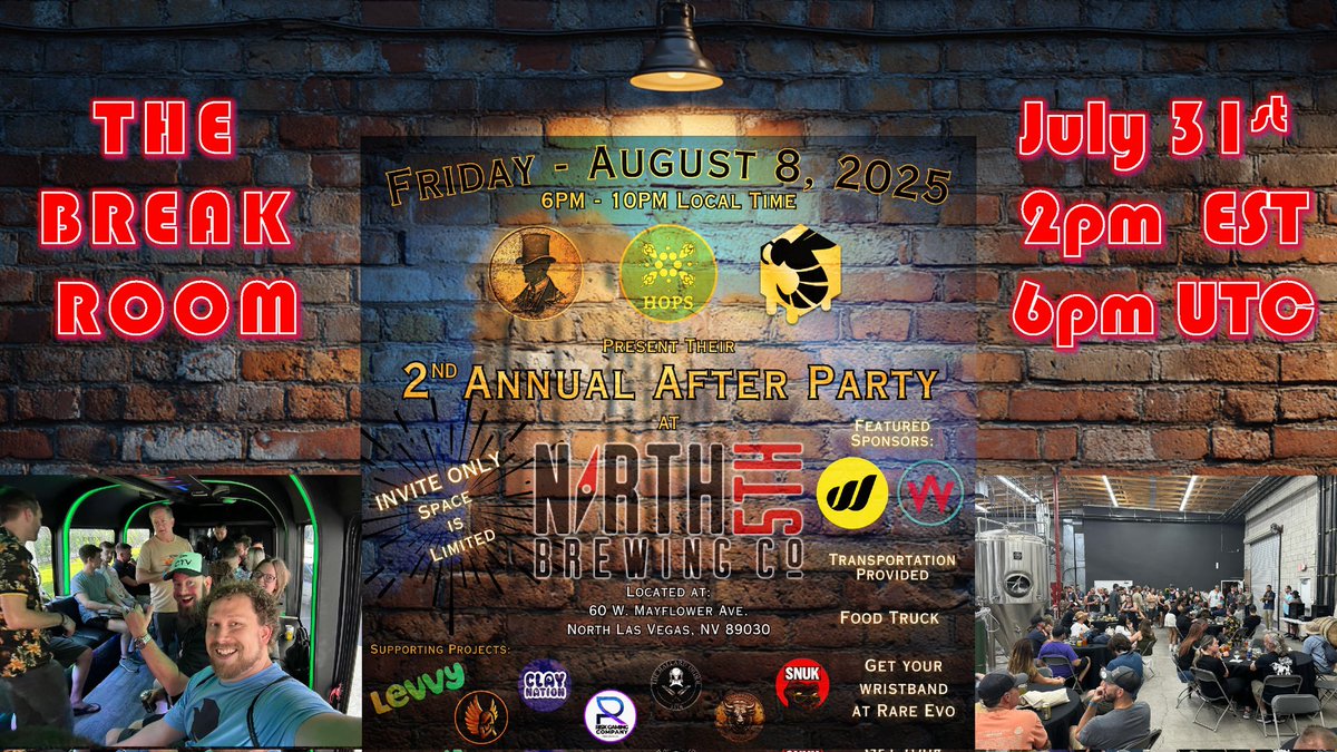 $BANK (@bankerlabs) on Twitter photo Good afternoon Bankers!
Be sure to join us this Thursday for a special edition of the Break Room!
We will be discussing the BHB After-party in Vegas with our partners <a href="/BeezHiveNFT/">BeezHive 🐝🍯</a> and <a href="/HopsOnCardano/">HOPS on Cardano</a> as well as some info on our World Mobile AirNode Vertical going live at Rare Good afternoon Bankers!
Be sure to join us this Thursday for a special edition of the Break Room!
We will be discussing the BHB After-party in Vegas with our partners <a href="/BeezHiveNFT/">BeezHive 🐝🍯</a> and <a href="/HopsOnCardano/">HOPS on Cardano</a> as well as some info on our World Mobile AirNode Vertical going live at Rare