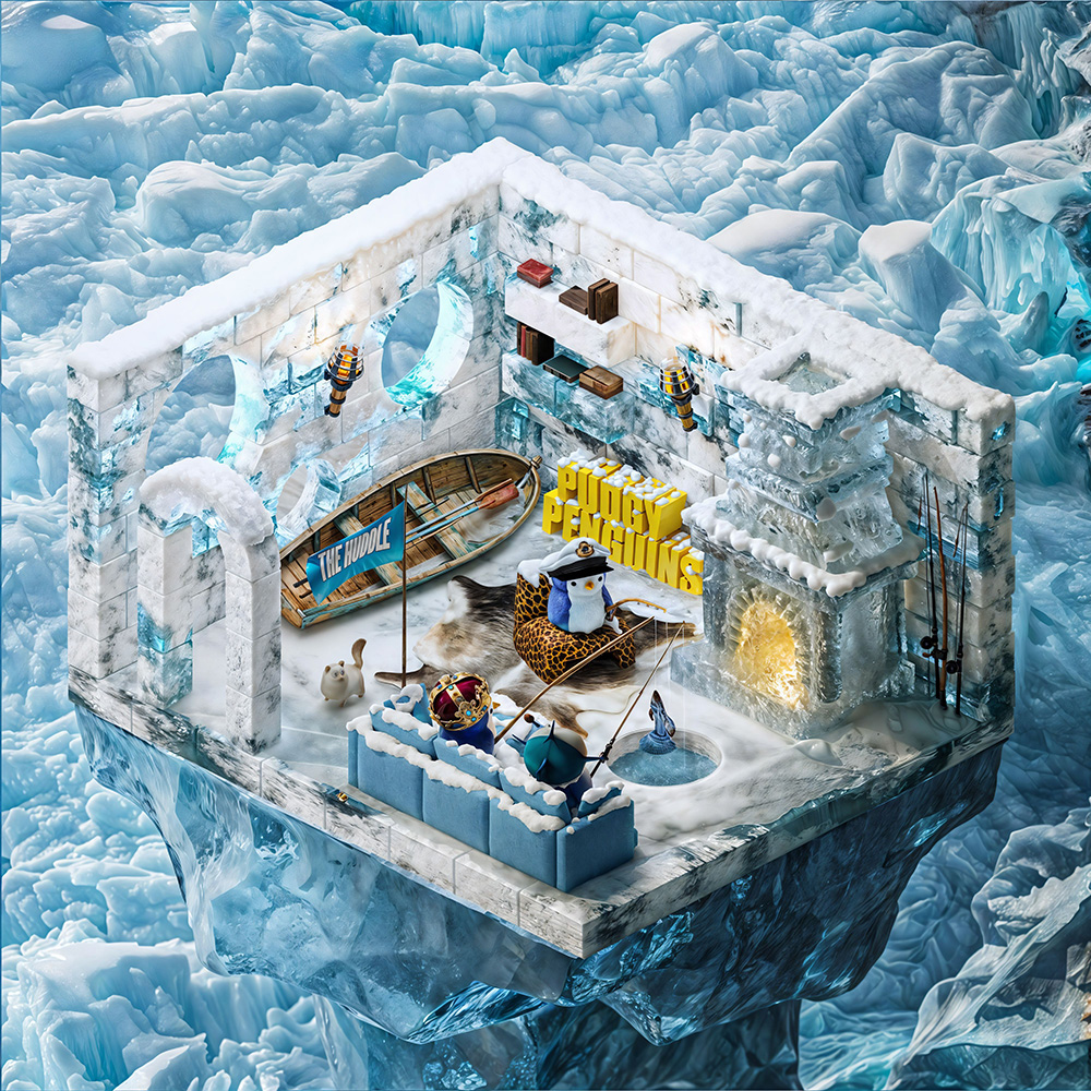 CryptoflatsNFT's tweet photo. Have you seen the @pudgypenguins room yet?

Not one. Not two. Three penguins. That’s right — we crammed a whole iceberg’s worth of WAGMI into one space.

We poured everything into this room. Possibly too much.
Wanna give your penguins a proper home?

https://t.co/opr2J39K8S
This is not utility. This is luxury. For birds. 🐧

#nft #puddgy #cryptoflats #NFTart