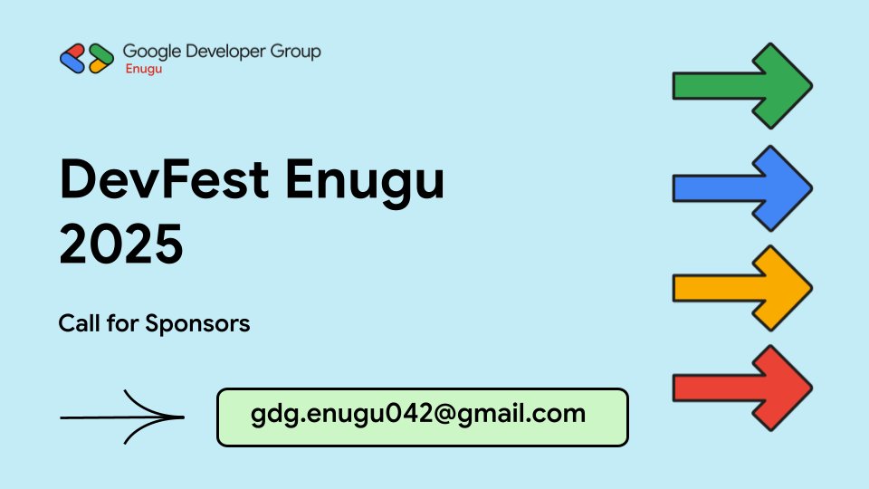 DevFest 2025 is on the horizon, and we’re inviting amazing brands, tech companies, and community champions.

Want to put your brand in front of 1000+ devs, tech enthusiasts &amp; creators? Let’s talk! 

Why Sponsor?
- Connect with 1000+ developers, designers &amp; tech talent