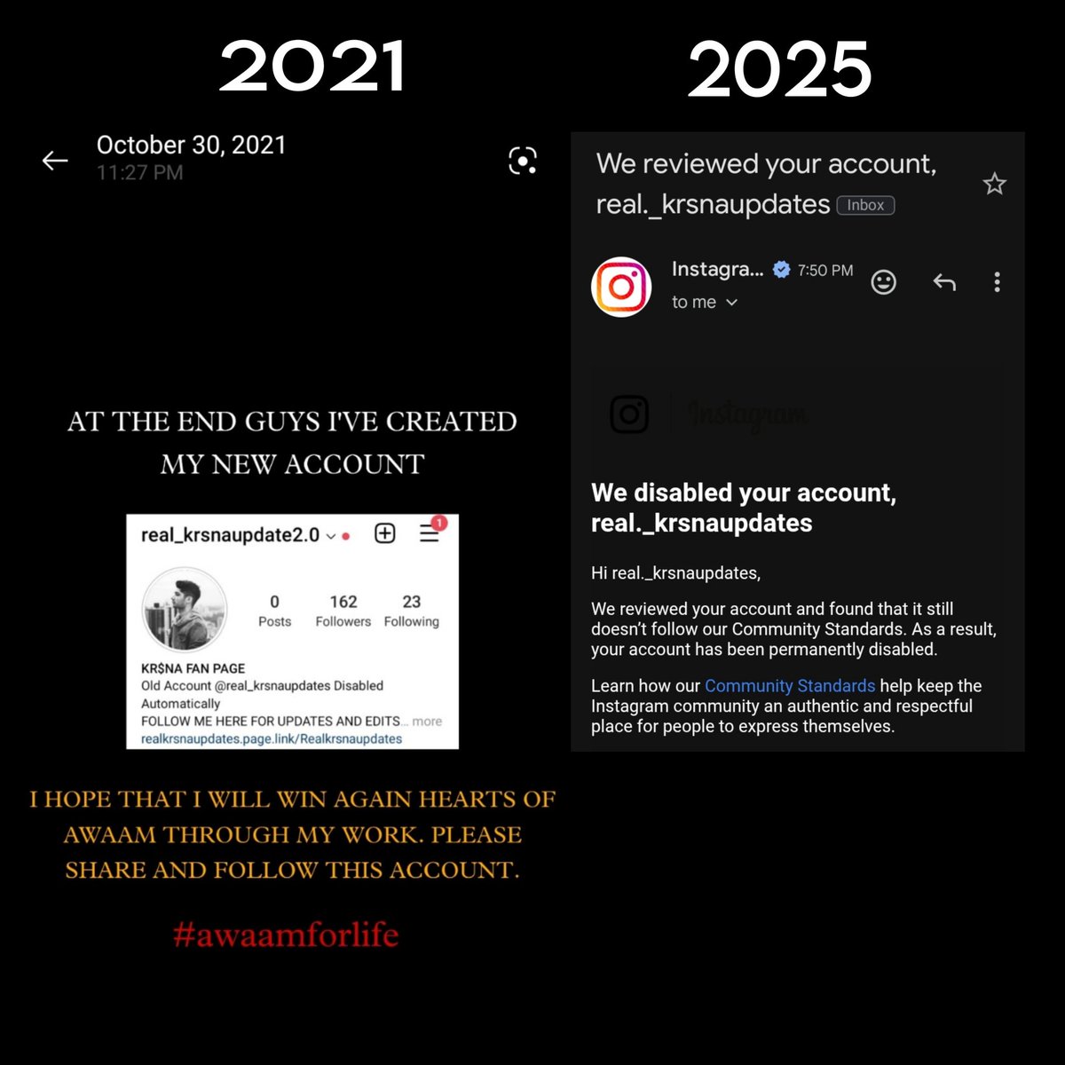 We created this second account four years ago with the hope of never losing it again and staying connected with our favorite artist to deliver consistent updates to you all. Despite @meta not changing over the years, their review team doesn't seem to care about the hard work 💔.