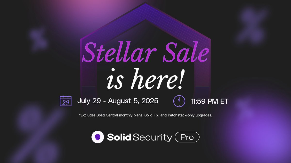 Tired of security alerts without clear solutions? Switch to Solid Security Pro. Get layered protection that just works. And get 30% off during the Stellar Sale! 
🔗solidwp.com/security/
#SolidSecurityPro #WordPressSecurity #SwitchToSolidWP #StellarSale