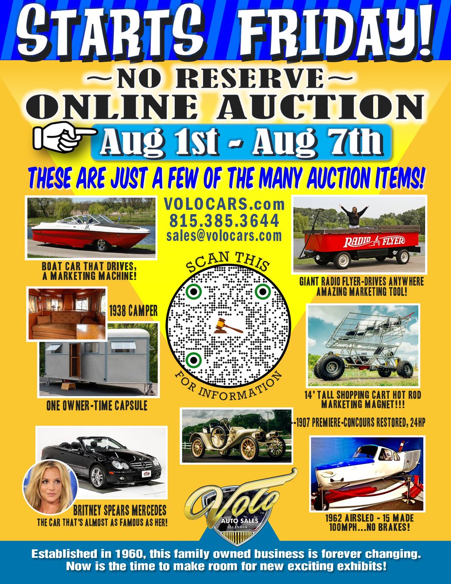 We're so excited we can hardly stand it! Our wildest (no reserve) auction in museum history is only two days away! Take a sneak peek at the stuff we have added this week! pulse.ly/lajp9w4085
#volomuseum #volofun #thevault #noreserve #onlineauction #volocars #barbie
