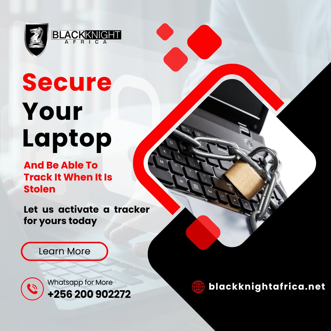 eeprimon's tweet image. Don&apos;t wait to loose your phone or laptop? 

Secure It. Track it. Lock it. Recover it. 

✅ Real-time tracking
✅ Remote wipe
✅ Instant alerts

Secure your gadgets today!

📲 +256200902272 | 🌐 blackknightafrica.net
#DeviceSecurity