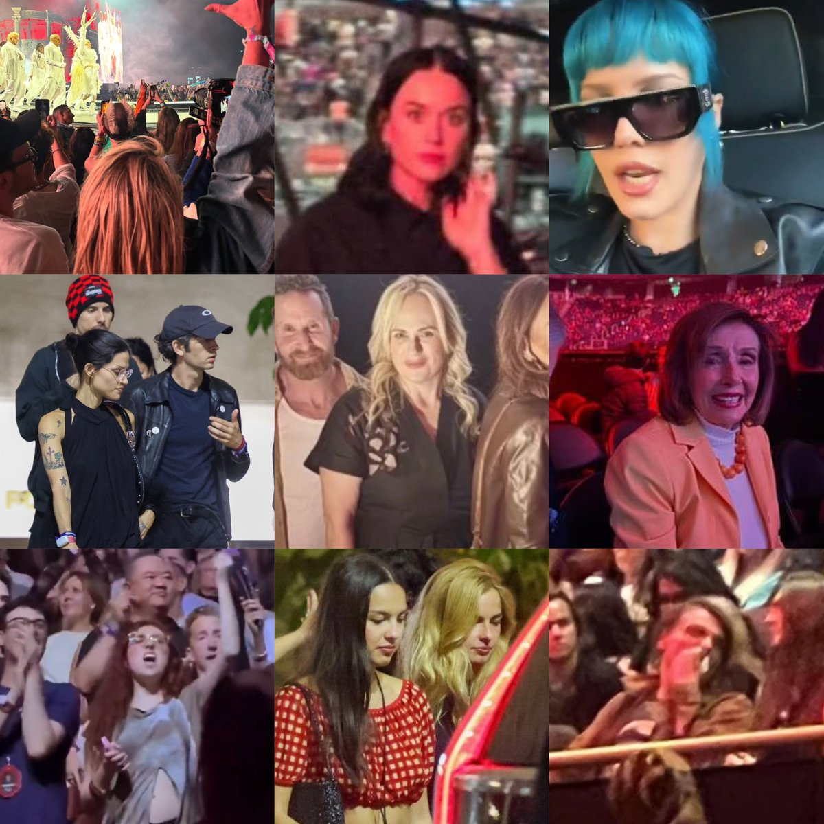 Celebrities who have attended Lady Gaga’s 2025 MAYHEM concerts so far:

Kesha (pop singer)
Katy Perry (Lady Gaga fan)
Halsey (pop singer)
Matty Healy (The 1975 lead singer)
Rebel Wilson (Actress)
Nancy Pelosi (Politician)
Chappell Roan (pop singer)
Addison Rae (pop singer)
Olivia
