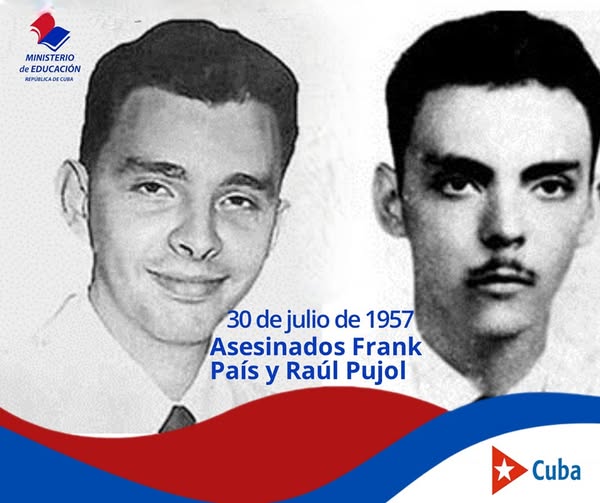 #FidelPorSiempre: ¡Qué monstruos! No saben la inteligencia, el carácter, la integridad, que han asesinado"
El 30 de julio de 1957 marca un día de honda tristeza para Cuba. En esa fecha, sobre las cuatro de la tarde, fueron asesinados a sangre fría Frank País y Raúl Pujol.🇨🇺🇨🇺🇨🇺🇨🇺