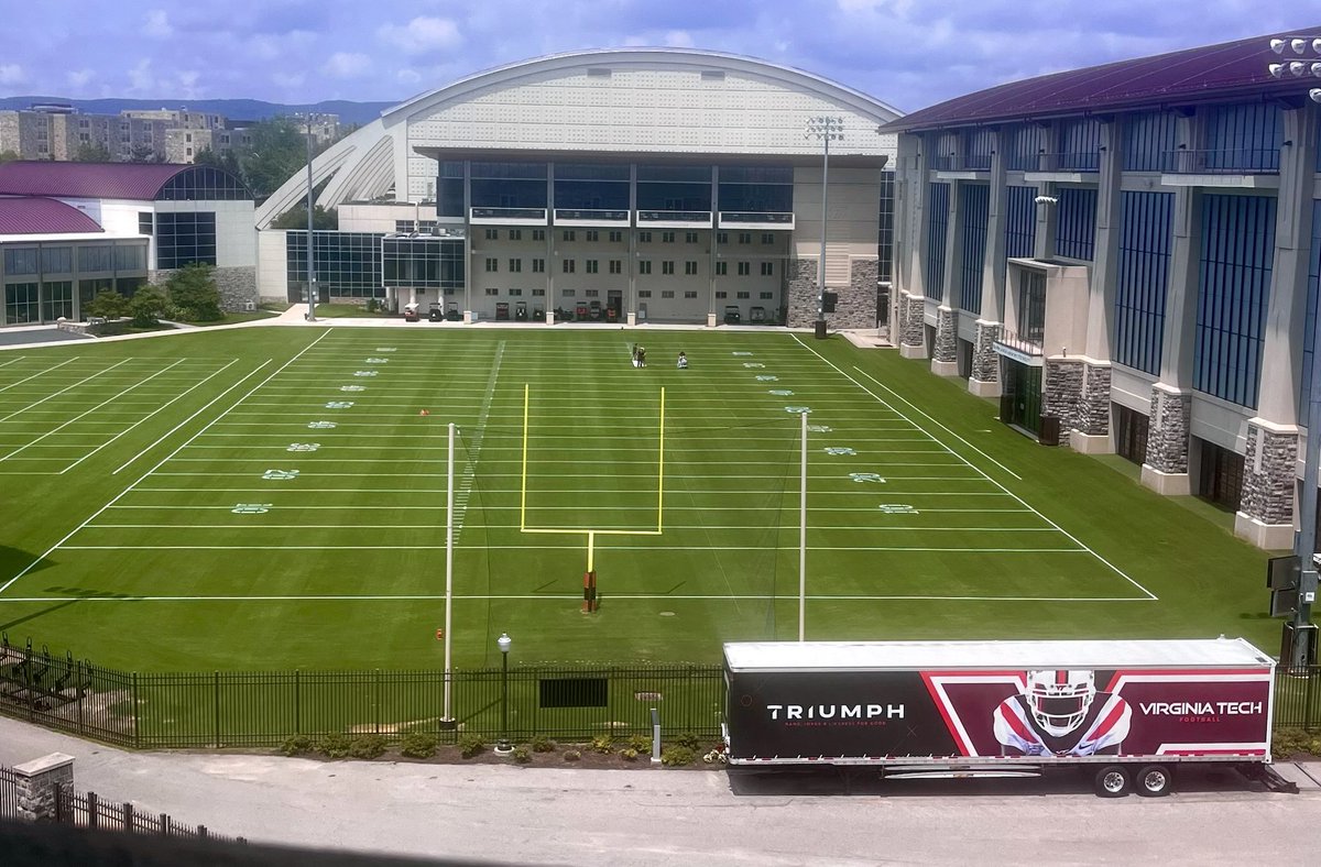 Final touches being done on the Steve Johnson Practice Field