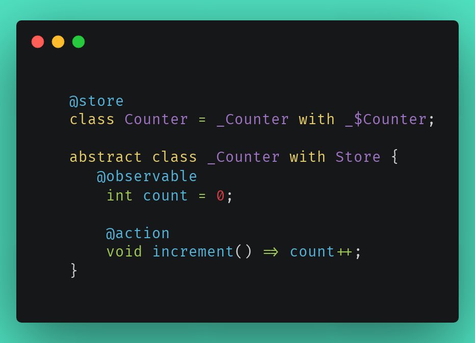 prahack_'s tweet image. 105/365
Write less, react more. Automate MobX with mobx_codegen.
Instead of writing boilerplate, MobX uses code generation for:
* Observables
* Actions
* Computed values
Cleaner, safer reactive stores.
#MobX #CodeGen #FlutterState #ReactiveProgramming #Flutter365