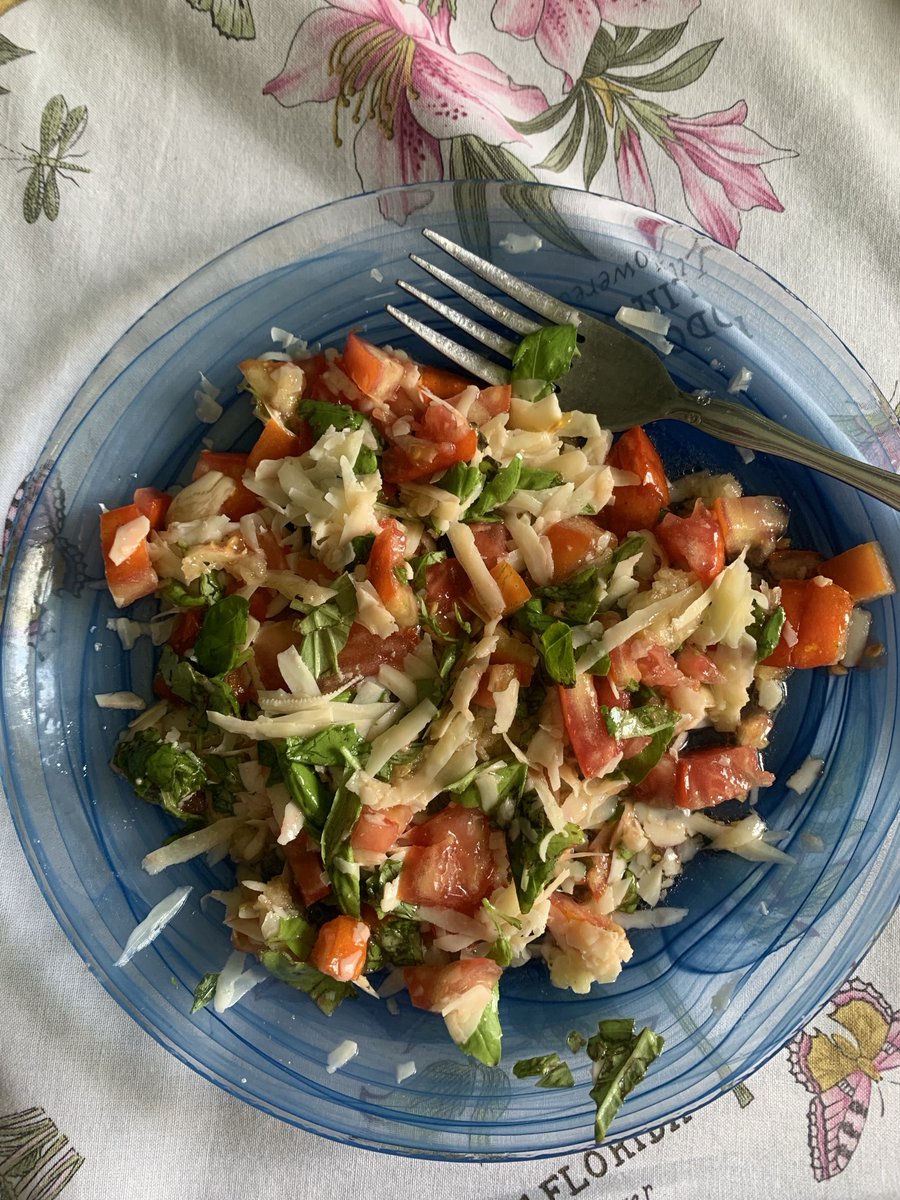 Bruschetta with fresh tomatoes and basil from my garden