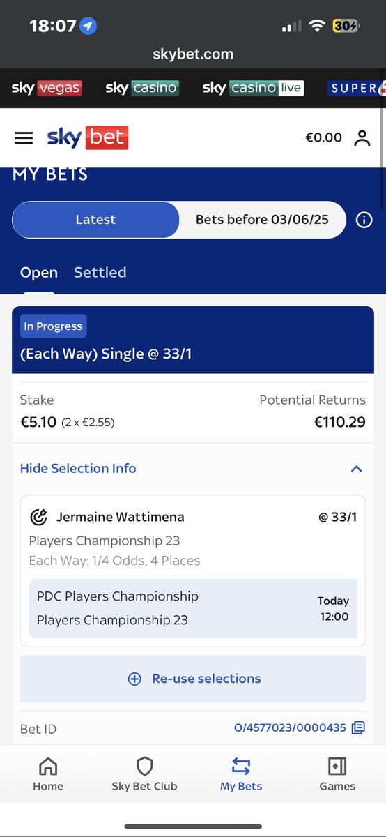 Had €5 ew on him yesterday and couldn’t hit a double, makes up for it today but should’ve had more on, don’t know how he was 33/1