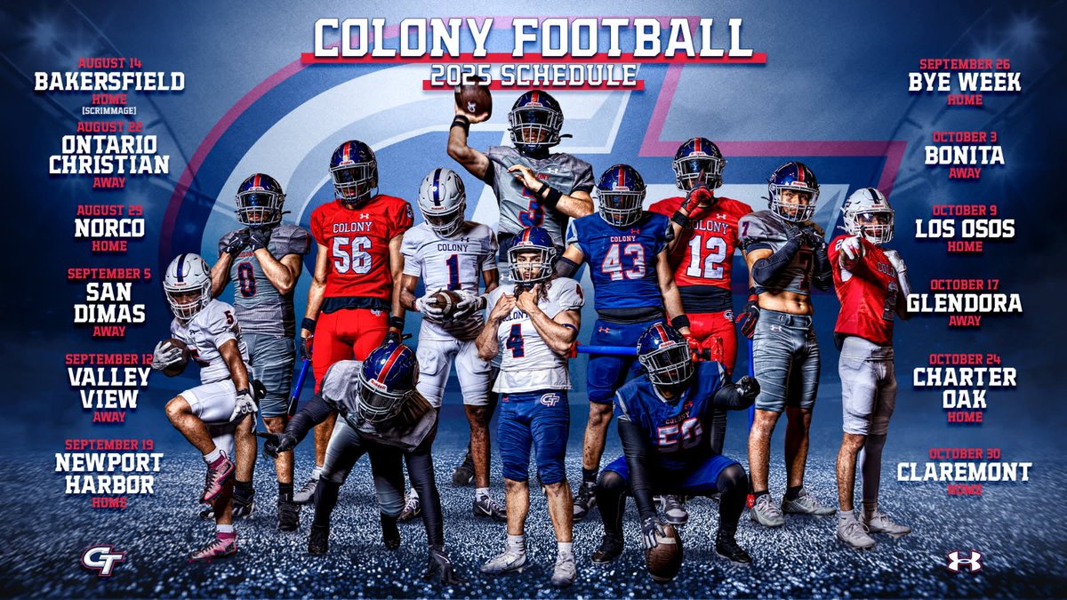 We are exactly 23 days out from week#0. Our Coaches and players have been and will continue the grind together! Looking forward to seeing the Titan Community back out for the 25' season. <a href="/CoachOKeefe/">Coach O’Keefe</a> <a href="/CoachTufunga/">Sifa Tufunga</a> <a href="/ColonyTitans_FB/">Colony Titans Football</a> <a href="/CoachEDrennen/">Eric Drennen</a> <a href="/Dsimm4real/">Daniel Simmons</a> <a href="/CoachImbach24/">Devan Imbach</a>