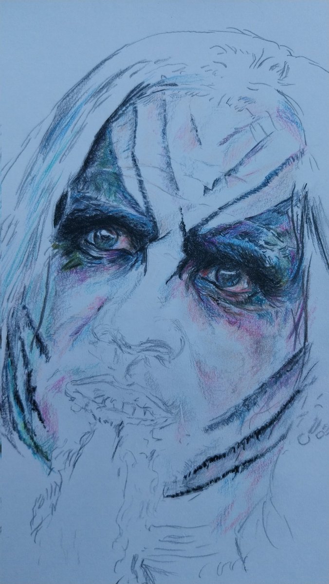 Last week of summer holiday, lets draw in color. Portrait of Shagrath - Dimmu Borgir, lots of colors and tones. The paper format is A4 and pencils of Faber-Castell. 
#art #pencildrawing #metal