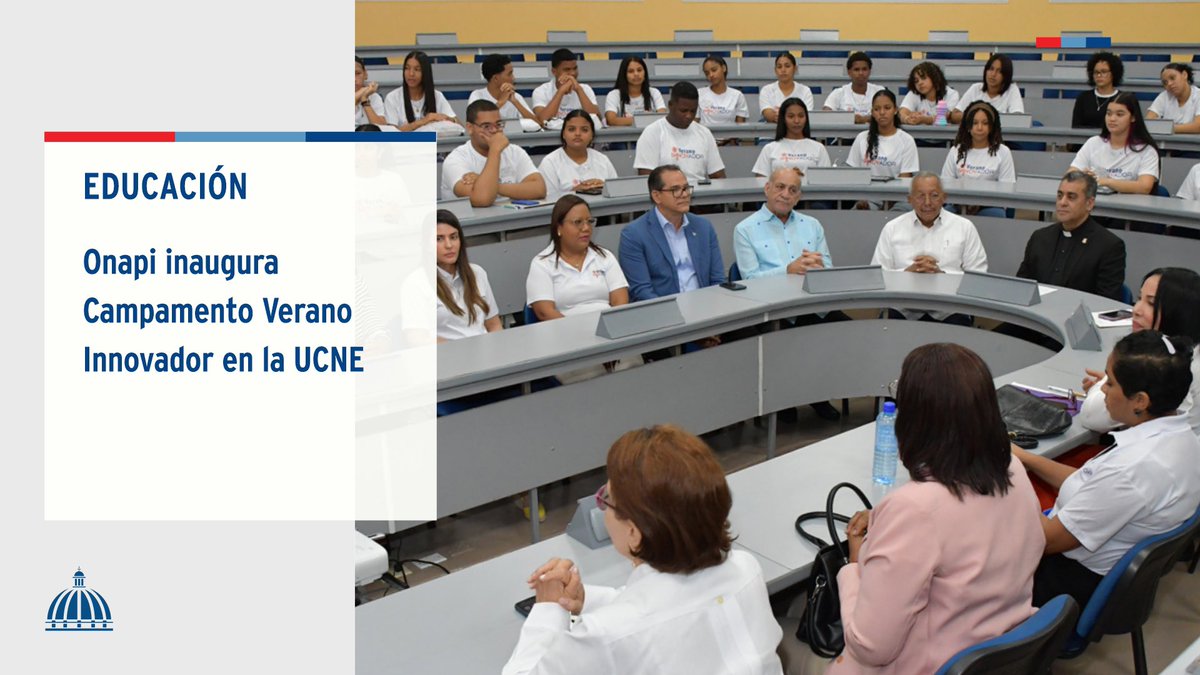 Con mucho entusiasmo, la <a href="/OnapiRD/">ONAPI</a> desarrolló la apertura del Campamento Verano Innovador (CVI), dentro del recinto de la Universidad Católica Nordestana (UCNE).

📲 Más información, aquí: presidencia.gob.do/noticias/onapi…

#Educación #ComunicacionesDO