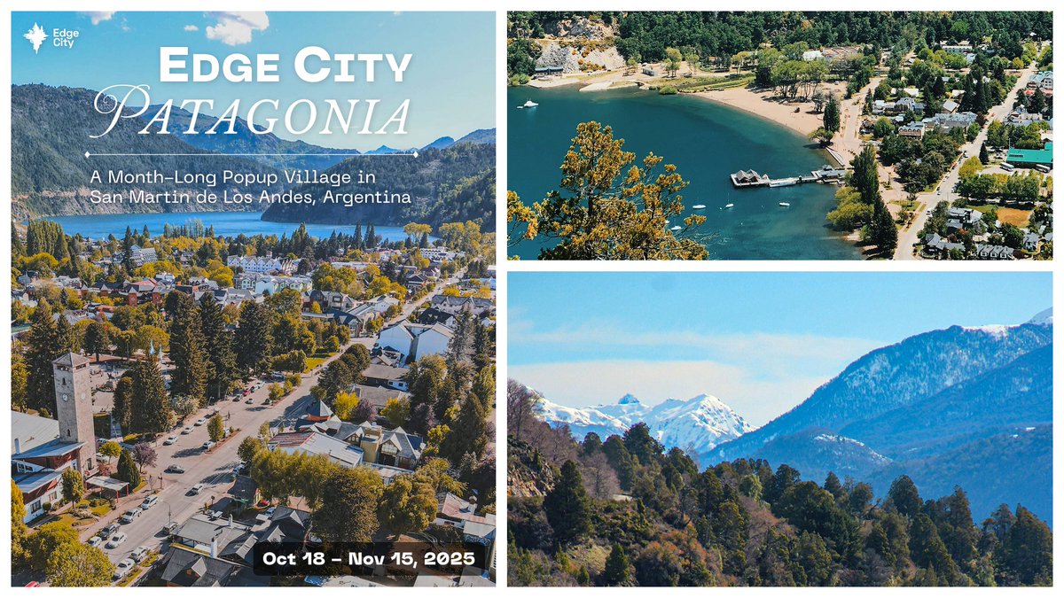 Tickets are now live for Edge City Patagonia (Oct 18–Nov 15), our next monthlong popup village in a beautiful &amp; walkable Argentine mountain town.

Here’s everything you need to know about pricing, discounts, what’s included, and how to join 👇