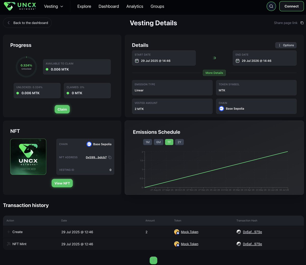Chav_UNCX's tweet photo. Mid summer - pushing as usual. Sneak peek on this absolute beauty of a revamp of our vesting portal. 

Soon on EVMs. Ported to SVM directly after. Features you will not see anywhere else.

Both recipients/vesting creators are going to absolutely love it!

#UNCX https://t.co/tAi56LzejV