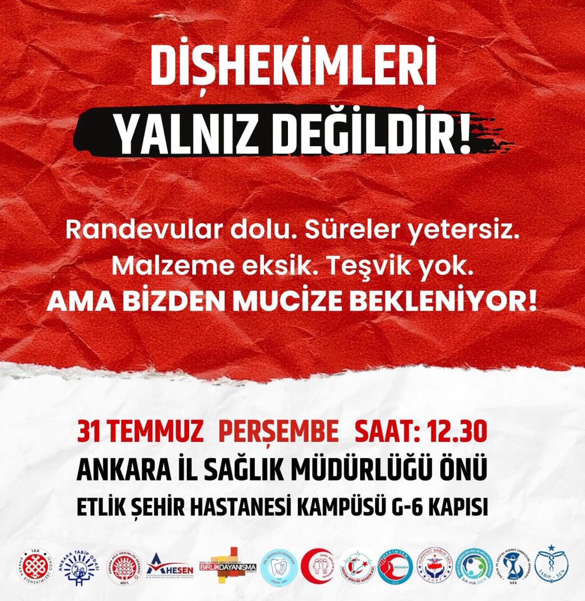 #KamuDişHekimleriEylemdeyiz