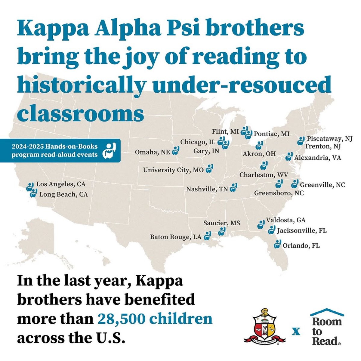 Kappa Alpha Psi® Fraternity, Inc. (@kapsi1911) on Twitter photo Through Hands-on-Books and the annual #NationalDayofReading, Kappa men and <a href="/RoomtoRead/">Room to Read</a> deliver books, lead read-alouds & inspire future leaders.
#KappaAlphaPsi #LiteracyMatters #RoomtoRead #WorldChangeStartsWithEducatedChildren Through Hands-on-Books and the annual #NationalDayofReading, Kappa men and <a href="/RoomtoRead/">Room to Read</a> deliver books, lead read-alouds & inspire future leaders.
#KappaAlphaPsi #LiteracyMatters #RoomtoRead #WorldChangeStartsWithEducatedChildren