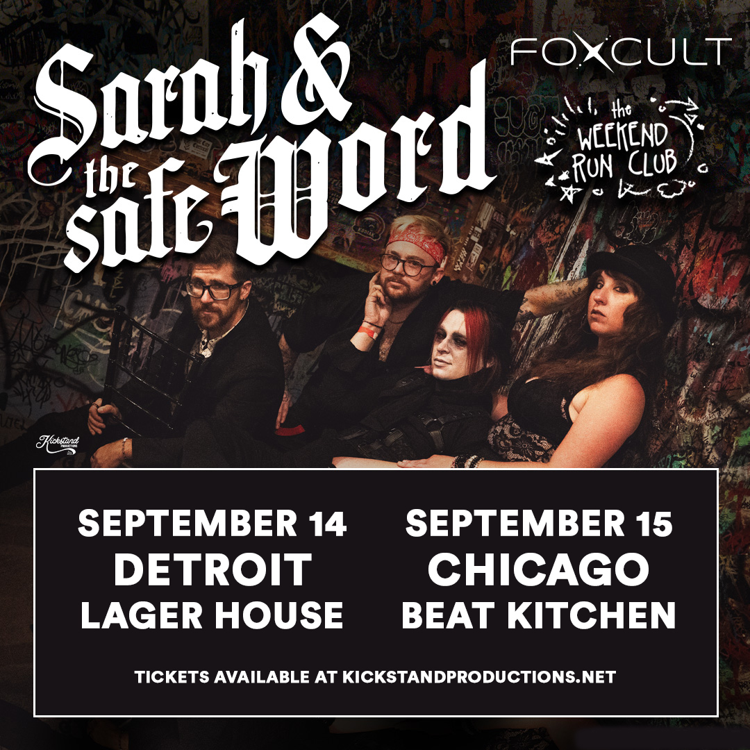 Kickstand Productions (@kickstandshows) on Twitter photo ✨ JUST ANNOUNCED ✨
<a href="/SATSWband/">Sarah and the Safe Word</a> with <a href="/weekendrunclub/">the weekend run club ™ ©️®️</a> & Foxcult
📆 SEP. 14 at <a href="/lagerhousedet/">Lager House</a> (MI)
📆 SEP. 15 at <a href="/beatkitchenbar/">Beat Kitchen</a> (CHI)
🎟 On sale TOMORROW at 1PM
MI 🔗 bit.ly/45iCLIm
CHI 🔗 bit.ly/4oaSXDO ✨ JUST ANNOUNCED ✨
<a href="/SATSWband/">Sarah and the Safe Word</a> with <a href="/weekendrunclub/">the weekend run club ™ ©️®️</a> & Foxcult
📆 SEP. 14 at <a href="/lagerhousedet/">Lager House</a> (MI)
📆 SEP. 15 at <a href="/beatkitchenbar/">Beat Kitchen</a> (CHI)
🎟 On sale TOMORROW at 1PM
MI 🔗 bit.ly/45iCLIm
CHI 🔗 bit.ly/4oaSXDO